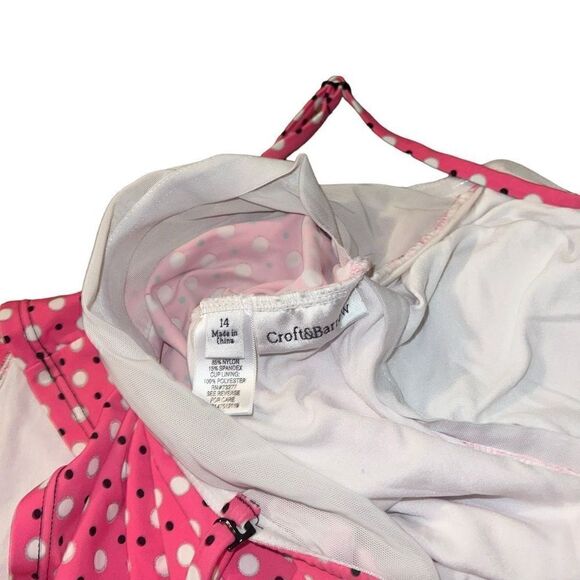 MOTHERHOOD Pink & Red Striped Tankini Halter Top Size Medium - Picture 4 of 6